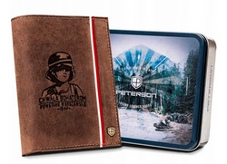 Skórzany portfel męski z motywem patriotycznym - Peterson