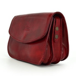 Zgrabna mała klasyczna skórzana damska listonoszka