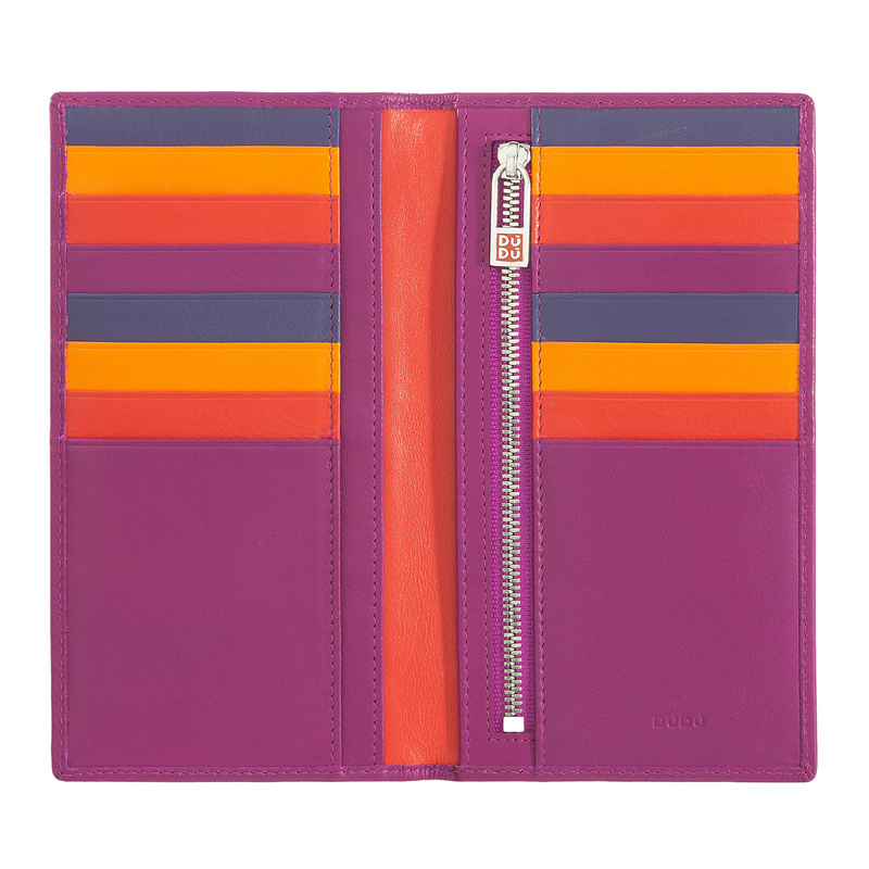 DuDu damski portfel skóra naturalna pionowa duża portmonetka