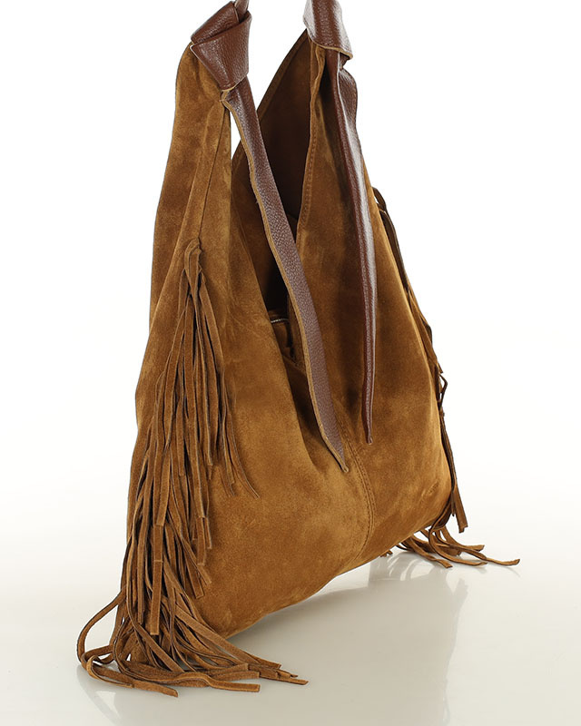 Torebka damska worek hobo bag skóra naturalna - MARCO MAZZINI czarna