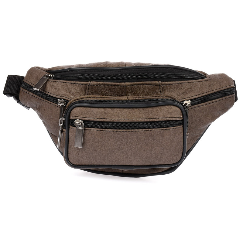 Brązowa Nerka saszetka skórzana pojemna Beltimore I54