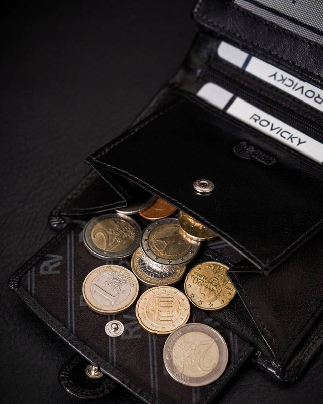 Duży Skórzany portfel męski system RFID Rovicky