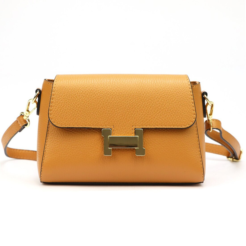 Luka damska listonoszka skóra naturalna torebka przez ramię z klapą