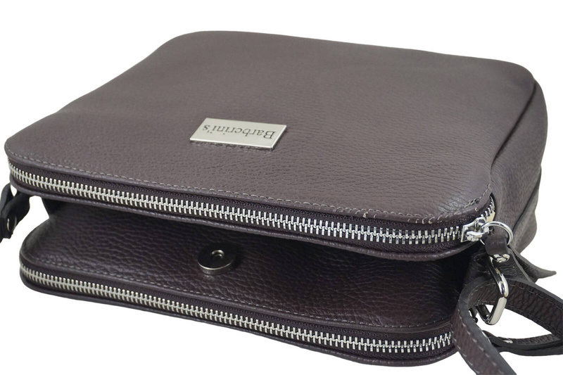 Torebka skórzana damska włoska - Brązowa ciemna