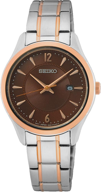 Zegarek SEIKO SUR476P1. Kwarcowy, Kolor brązowy. Kobieta.