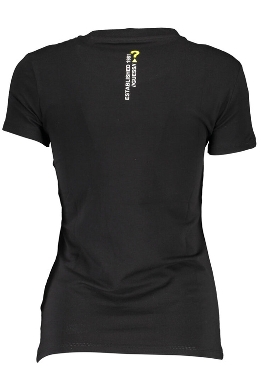 GUESS JEANS T-SHIRT DAMSKI Z KRÓTKIM RĘKAWEM CZARNY