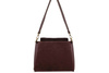 Torebka miejska z naturalnego zamszu i skóry - Bordowa