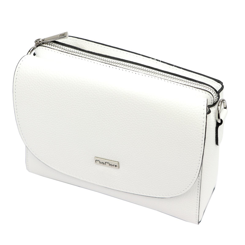 MiaMore skórzana damska listonoszka torebka przez ramię dwukomorowa stylowa