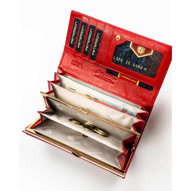 Skórzany damski portfel Peterson PTN PS401-MLF