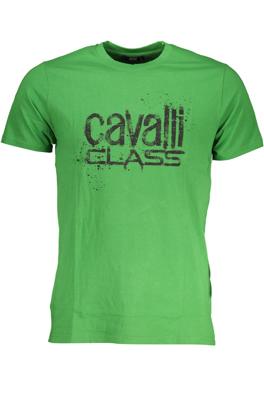 ZIELONY T-SHIRT MĘSKI Z KRÓTKIM RĘKAWEM KLASY CAVALLI