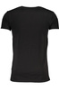 NIEBIESKI T-SHIRT MĘSKI Z KRÓTKIM RĘKAWEM KLASY CAVALLI