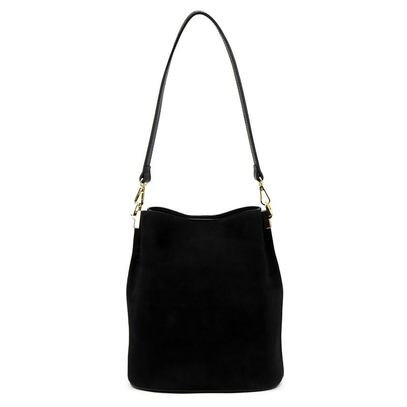 Luka Skórzana Zamszowa damska listonoszka z organizerem torebka przez ramię