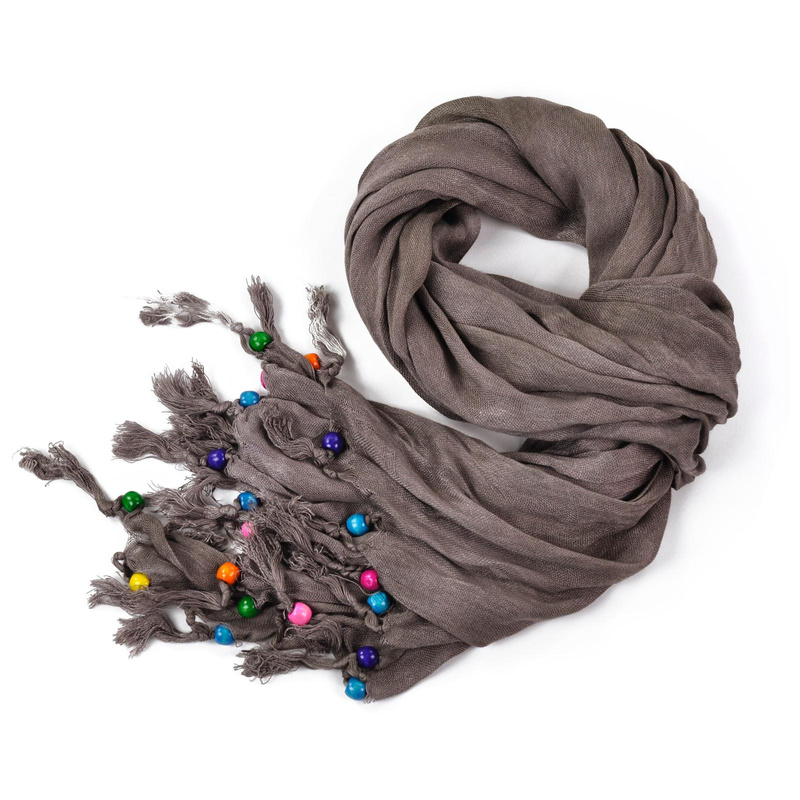 Szal Tęczowe Koraliki