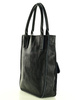 Torebka skórzany shopper bag z kieszeniami - MARCO MAZZINI Ravenna czarny