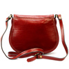 Florence Skórzana damska listonoszka torebka na ramię dwukomorowa z klapą