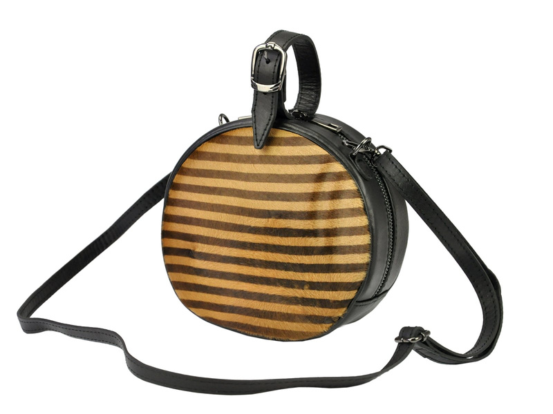 Okrągła damska modna listonoszka na ramię Patrizia