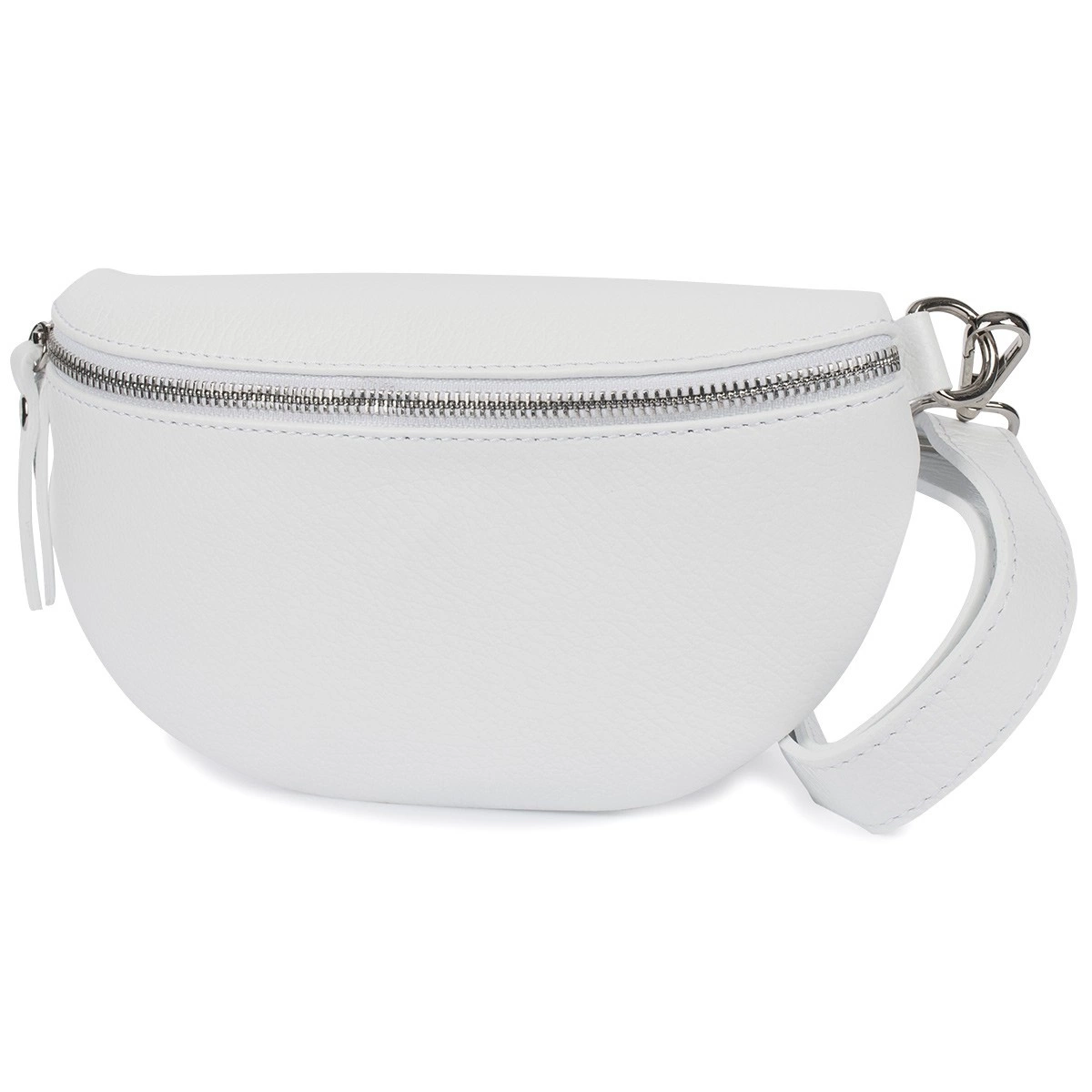 Damska Skórzana Włoska Saszetka Nerka na pas B68