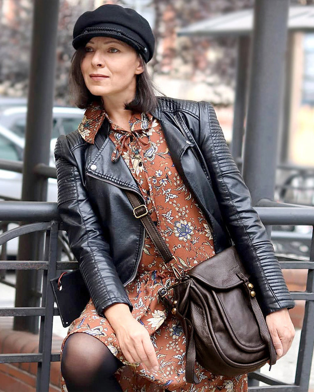 Marco Mazzini Torebka classic saddle bag ze skóry naturalnej na ramie ciemny brąz caffe