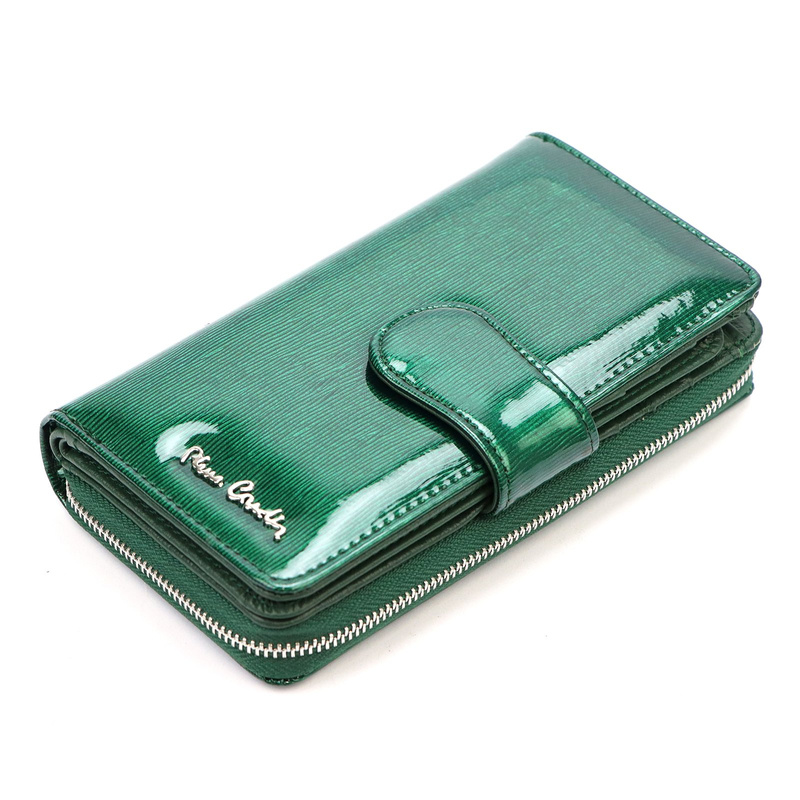 Pierre Cardin damski pionowy duży portfel skórzany podłużna portmonetka