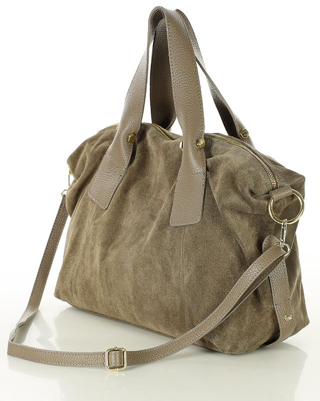 Torebka damska worek hobo bag skóra naturalna - MARCO MAZZINI czarna