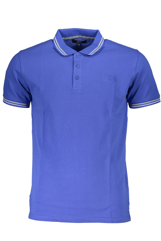 CAVALLI CLASS POLO KRÓTKI RĘKAW MĘSKI NIEBIESKI