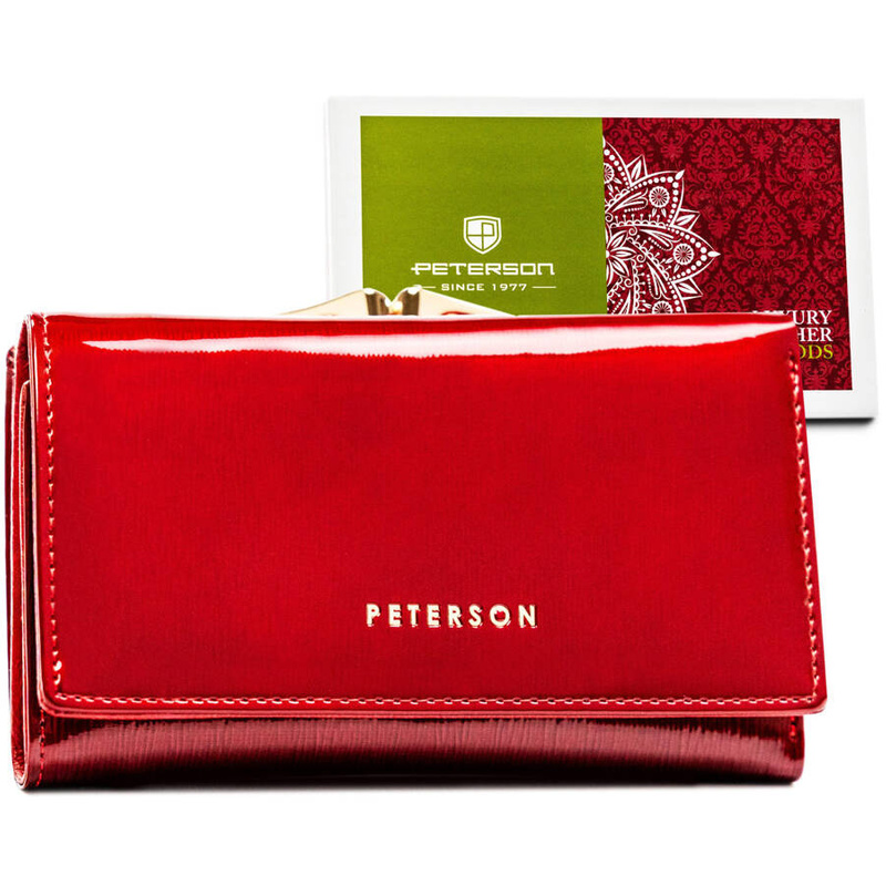 Klasyczny skórzany portfel damski z RFID Peterson