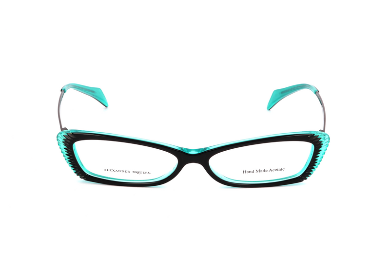 Okulary ALEXANDER MCQUEEN AMQ4163R2K. Okulary, Kolor czarny szary turkusowy. Kobieta.