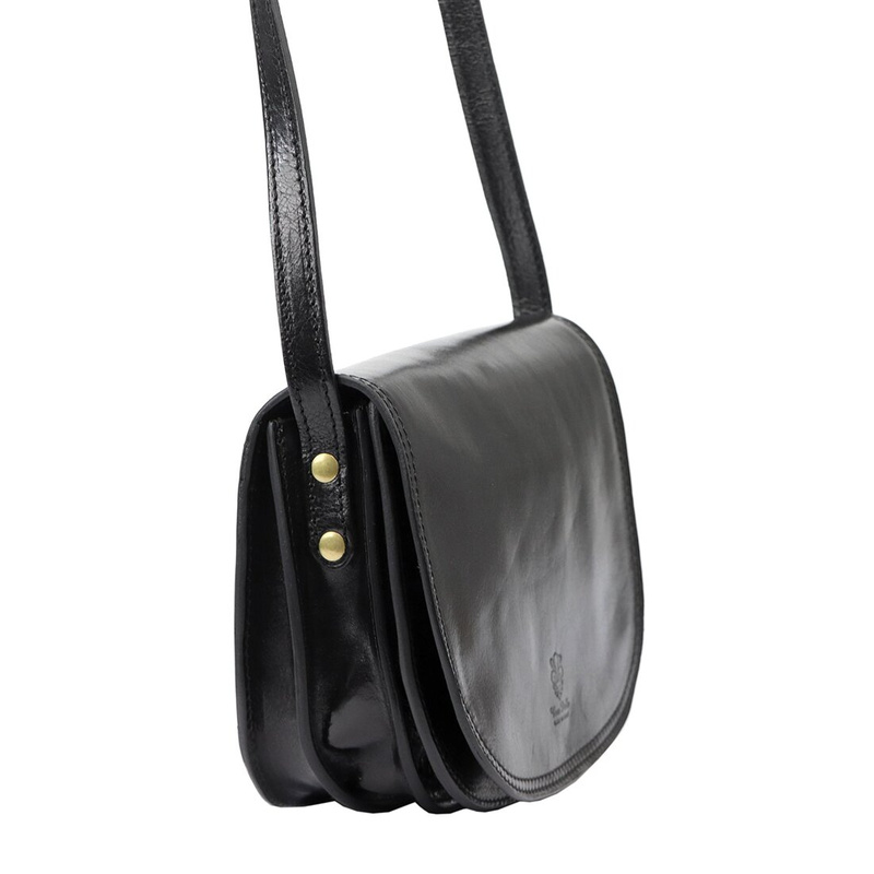 Florence Skórzana damska listonoszka przez ramię dwie komory kieszenie