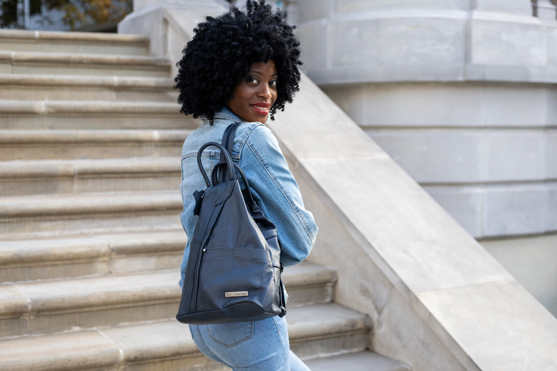 Plecak Damski Skórzany Trójkąt Pojemny Beltimore Q60