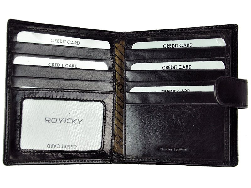 Skórzany męski portfel Rovicky PC-106L-BAR