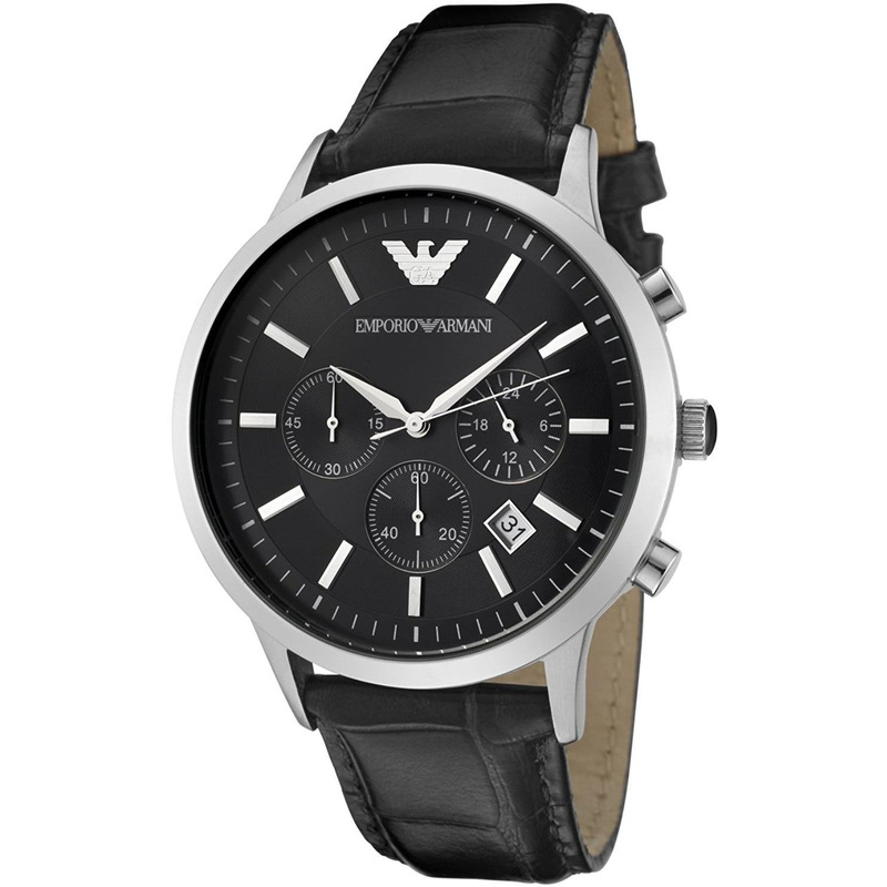 Zegarek ARMANI AR2447. Kwarcowy, Kolor czarny. Mężczyzna.