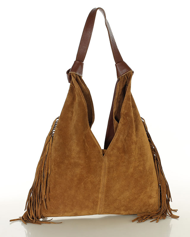 Torebka damska worek hobo bag skóra naturalna - MARCO MAZZINI czarna
