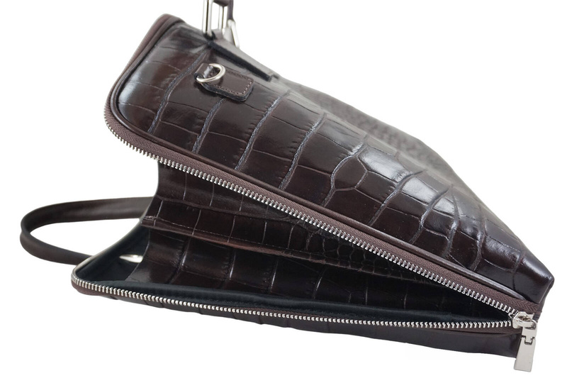 Torba na laptopa damska skórzana Barberinis - Brązowa ciemna