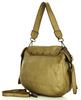 Marco Mazzini Torebka classic saddle bag ze skóry naturalnej na ramie beż taupe