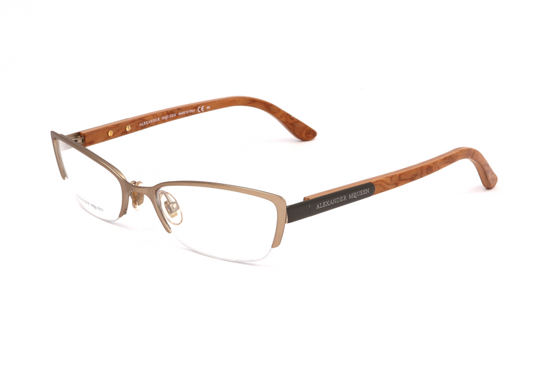 Okulary ALEXANDER MCQUEEN AMQ4183WCX. Okulary, Kolor brązowy. Kobieta.