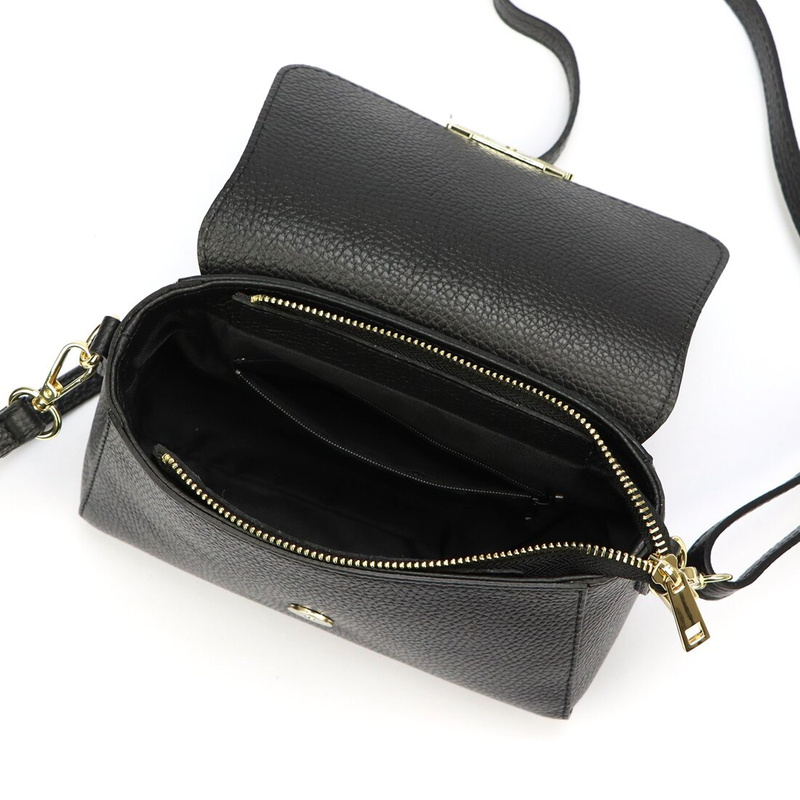 Luka damska listonoszka skóra naturalna torebka przez ramię z klapą