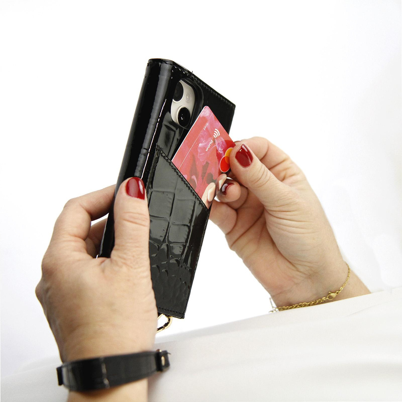 MiaMore case skóra naturalna IPHONE 12 etui na telefon skóra krokodyla