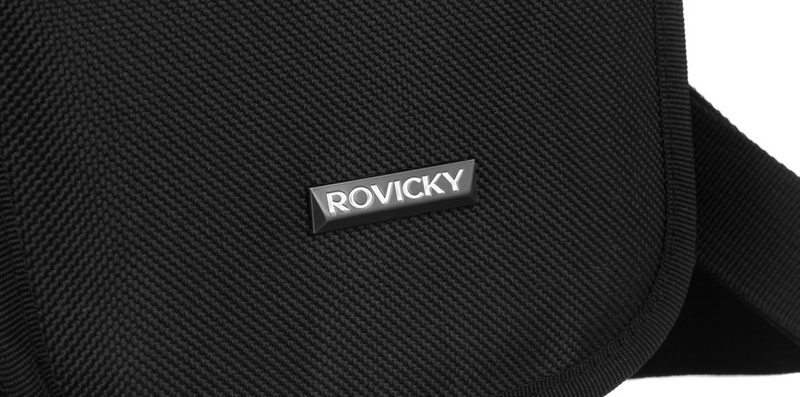 Pojemna listonoszka męska z poliestru - Rovicky