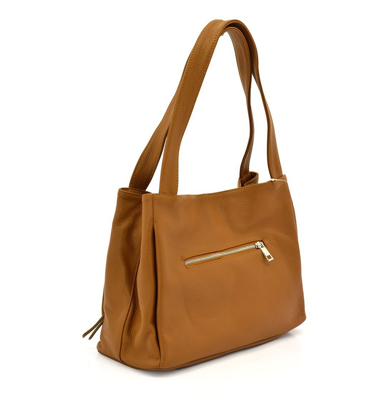 Skórzana torebka na ramię klasyczna stylowa duża