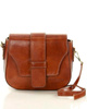 Torebka skórzana crossbody bag MAZZINI VERONA - camel