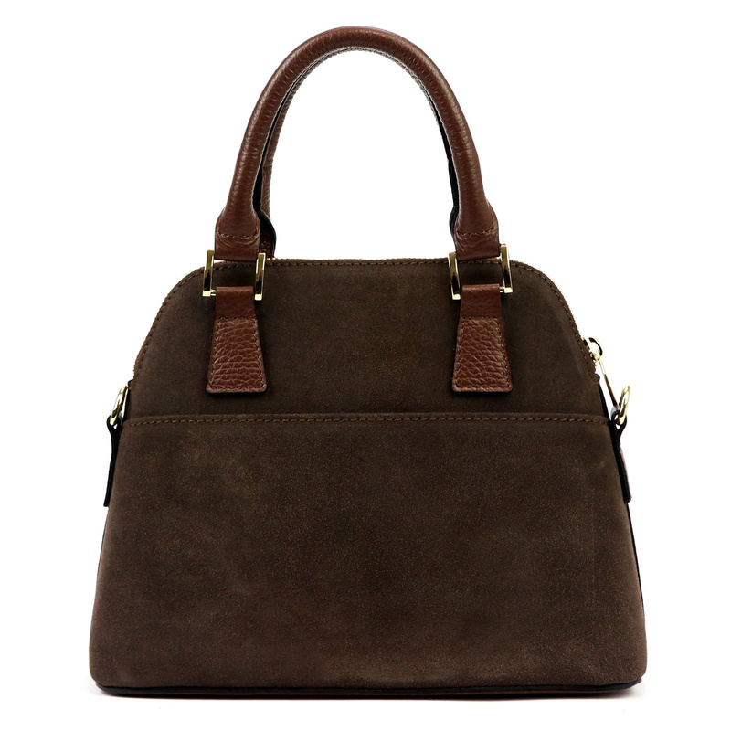 Zgrabny damski kuferek torebka do ręki z paskiem ze skóry naturalnej Luka