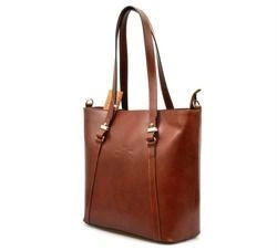 Skórzana duża damska shopperbag torebka na ramię