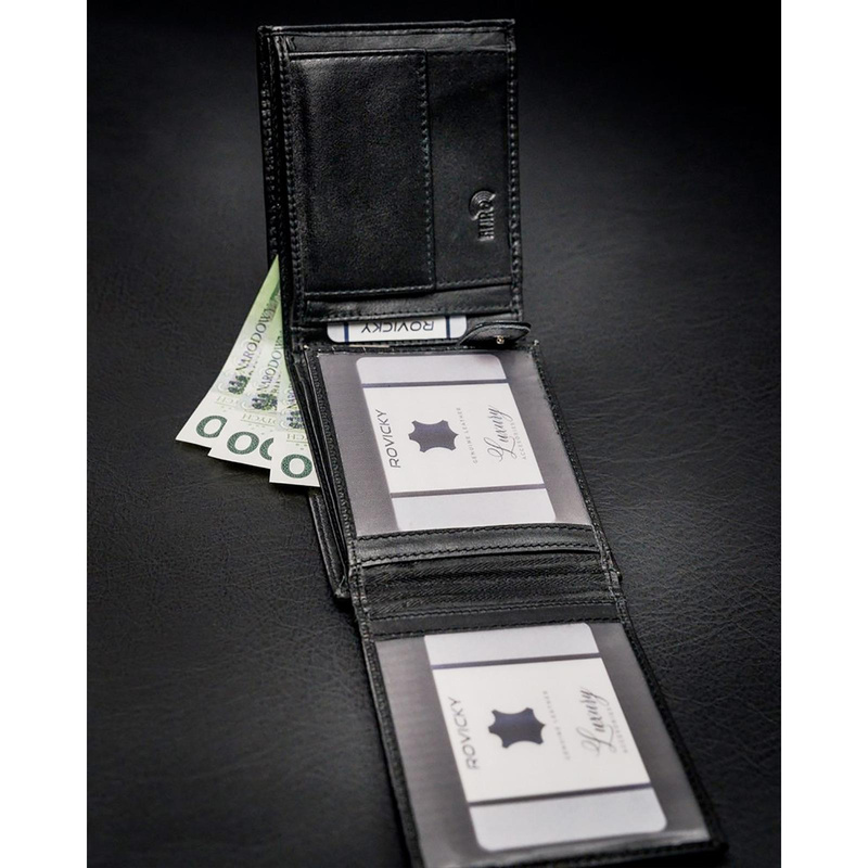 Skórzany męski portfel Rovicky N992-VT-R8 RFID