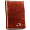 Skórzane, duże etui w brązowym kolorze przeznaczone na dokumenty i karty - Peterson