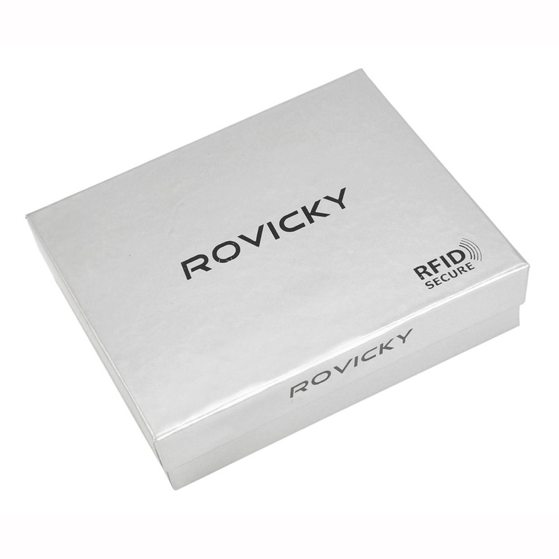 Skórzany męski portfel Rovicky N02-RVT RFID