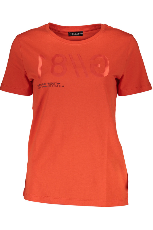 T-SHIRT Z KRÓTKIM RĘKAWEM GUESS JEANS CZERWONY