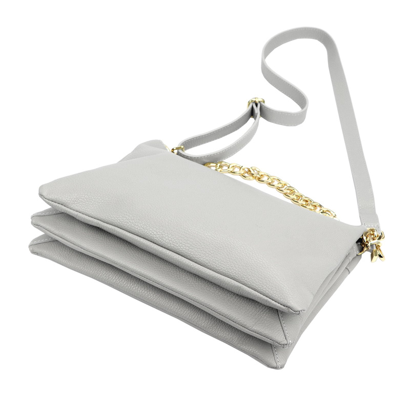 Vera Pelle damska listonoszka skórzana torebka przez ramię 3 komory