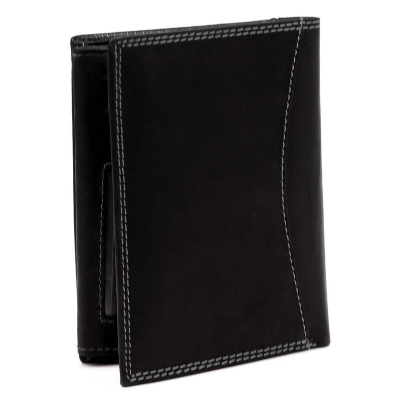 Skórzany męski portfel Money Kepper CDD 5601 SKULL