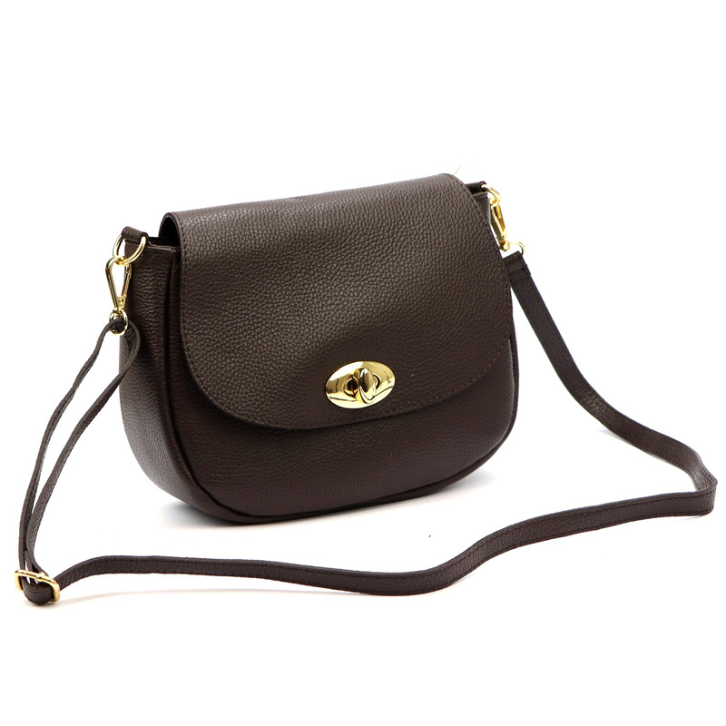 Vera Pelle damska listonoszka skóra naturalna torebka przez ramię z klapą