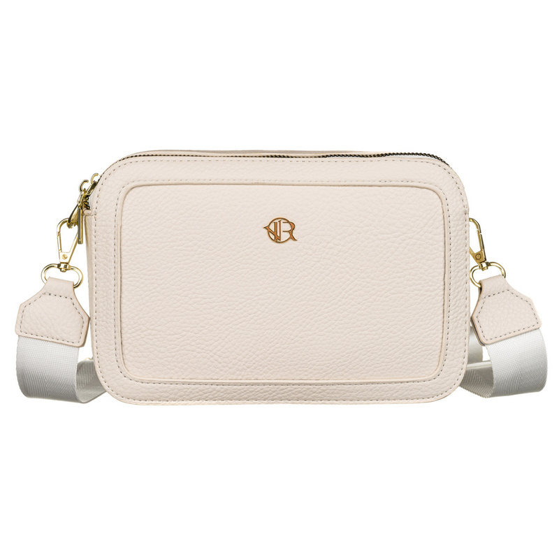 Miejska torebka damska na ramię w beżowym kolorze wykonana ze skóry ekologicznej - Rovicky